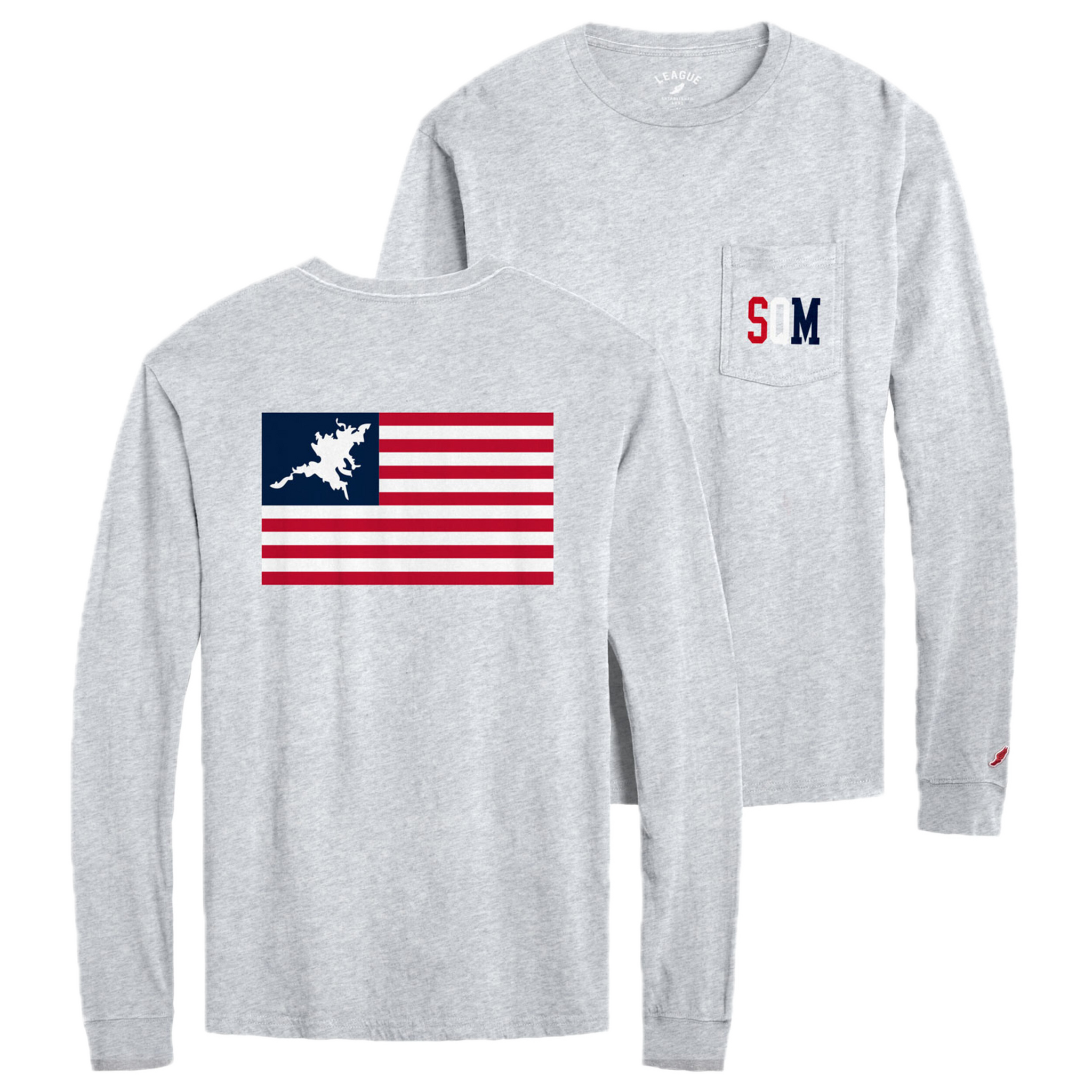Squam Flag Long Sleeve Pocket Shirt