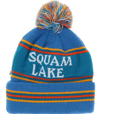 Squam Lake Winsor Stripe Pom Beanie