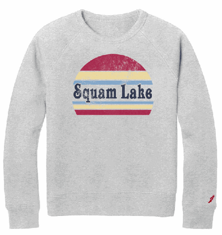 Youth Crew Raglan Long-Sleeve- Heather Grey/Squam Sunset