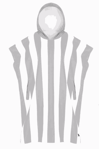 Dock & Bay Poncho in Grey Stripe