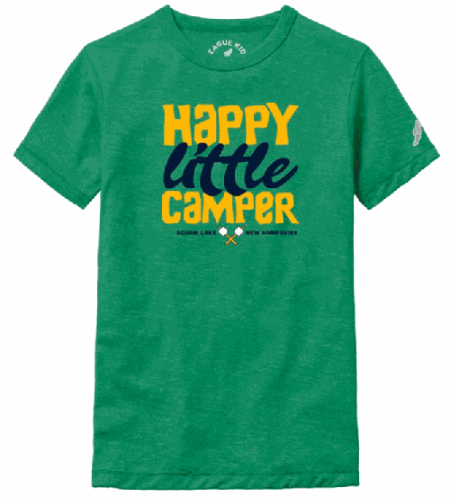 Youth Kelly Green Happy Camper T-shirt